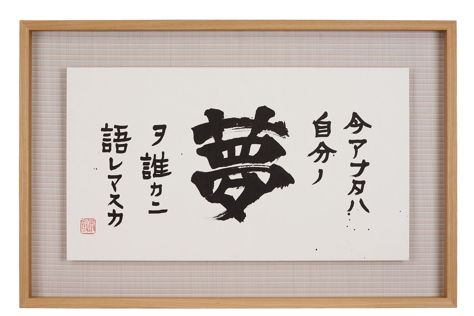 今アナタハ自分ノ夢ヲ誰カニ語レマスカ