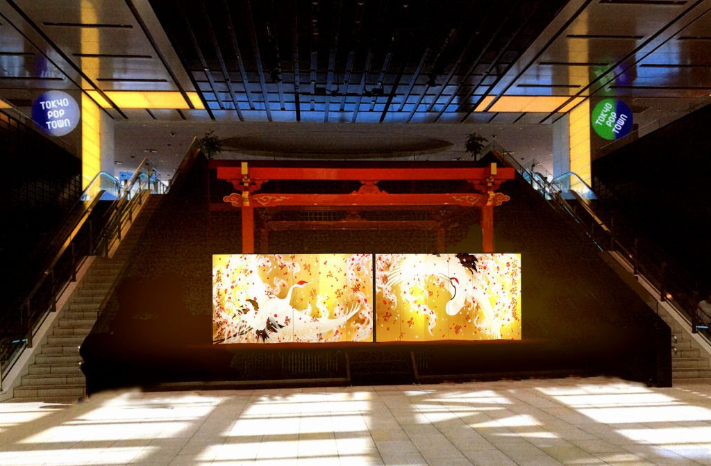 羽田空港 「吉祥花乱舞」展示